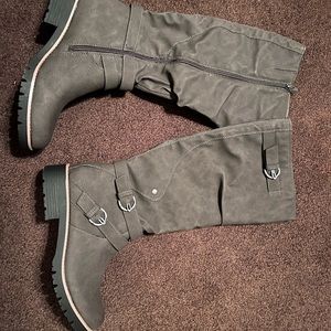 Sun and Stone womens brinley knee high boots faux leather tall